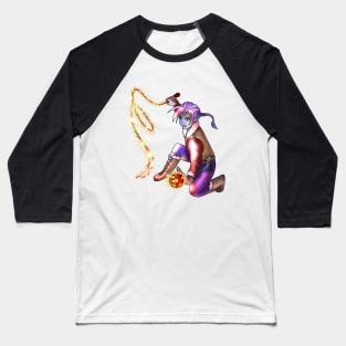 Dnd dark elf druid girl with a magical whip Baseball T-Shirt